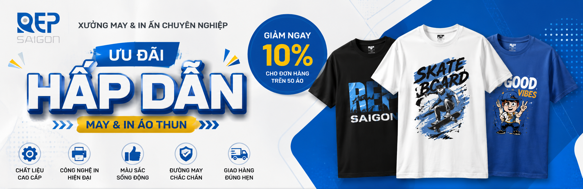 Ưu đãi hấp dẫn - May & In áo thun giảm 10%